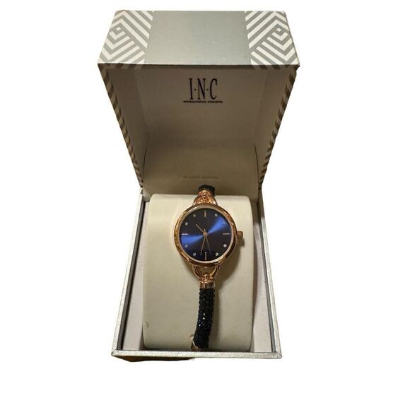 NWT Inc International Concepts Women's Gold-Tone Slider Bracelet Watch 28mm - Picture 4 of 7